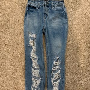 Fashion Nova Distressed Mom Style Jean